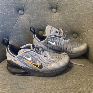 Nike boys 13.5c Gray and Black Air Max Sneakers with Sleek Design